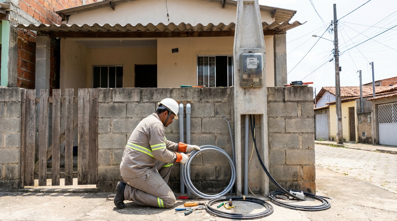Instalacao de padrao de energia residencial em Criciúma‑SC
