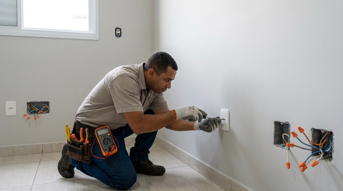 Instalacao de tomada e interruptor em Criciúma‑SC
