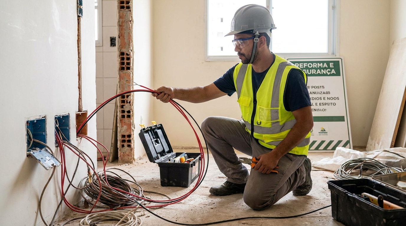 Troca de fiacao eletrica em Criciúma‑SC